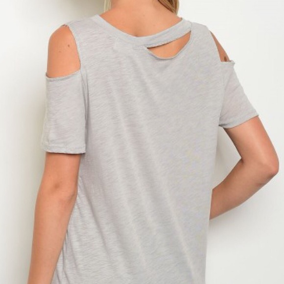 Gray Ripped Rock Graphic Tee - Picture 4 of 6